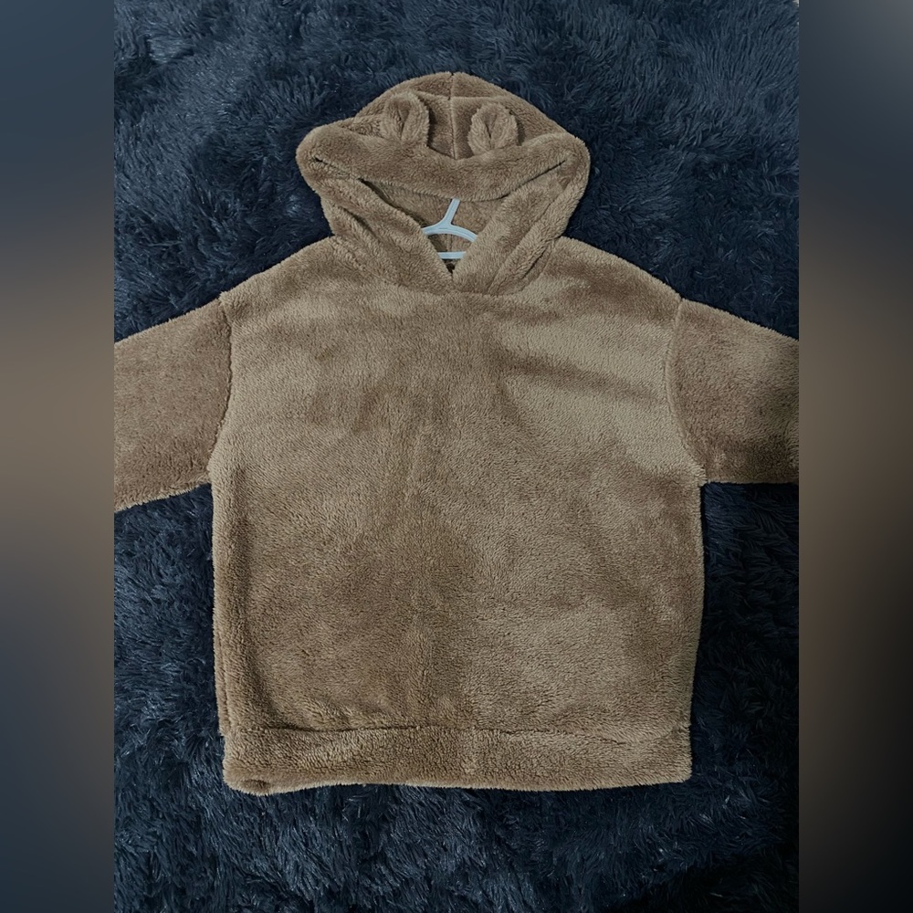 Brown Teddy Bear Pull Over Coat
